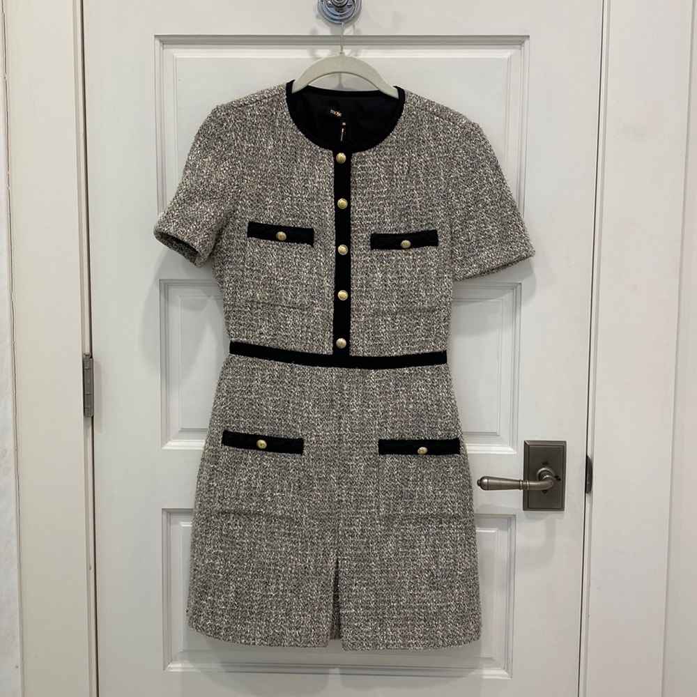 Maje brand new silver dress